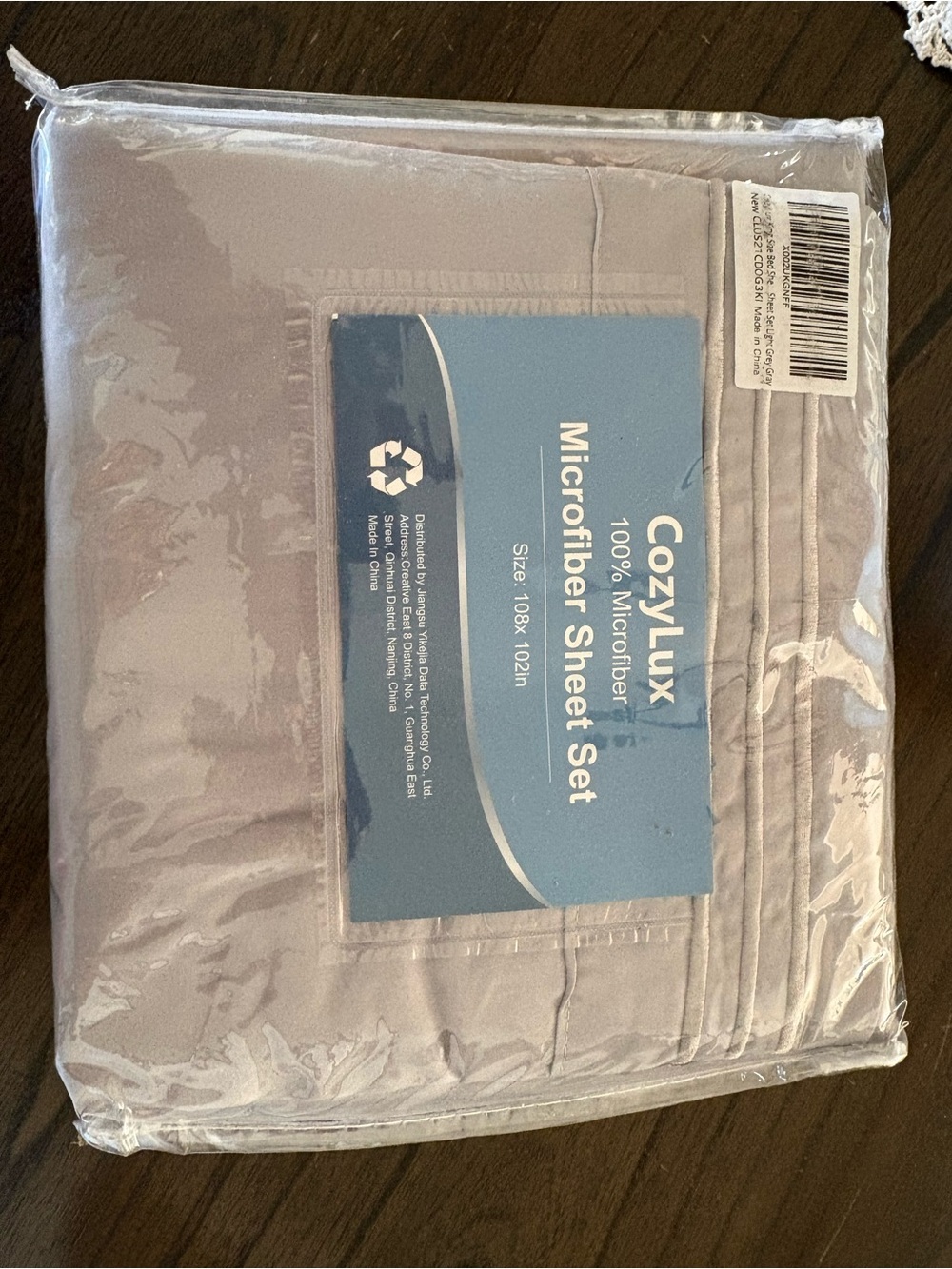 Microfiber Sheet Set in Light Gray - Soft, Durable Bedding